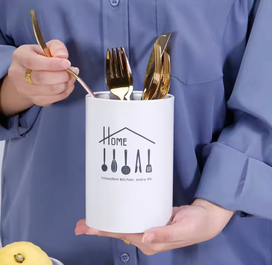 Metal Design Chopstick Holder, Creative Kitchen Tableware Spoon Holder, Chopstick Storage Barrel Metal Design Chopstick Holder, Creative Kitchen Tableware Spoon Holder, Chopstick Storage Barrel